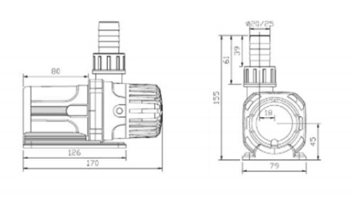 24V BLDC Frequency Submersible Fish pond Water Pump grap