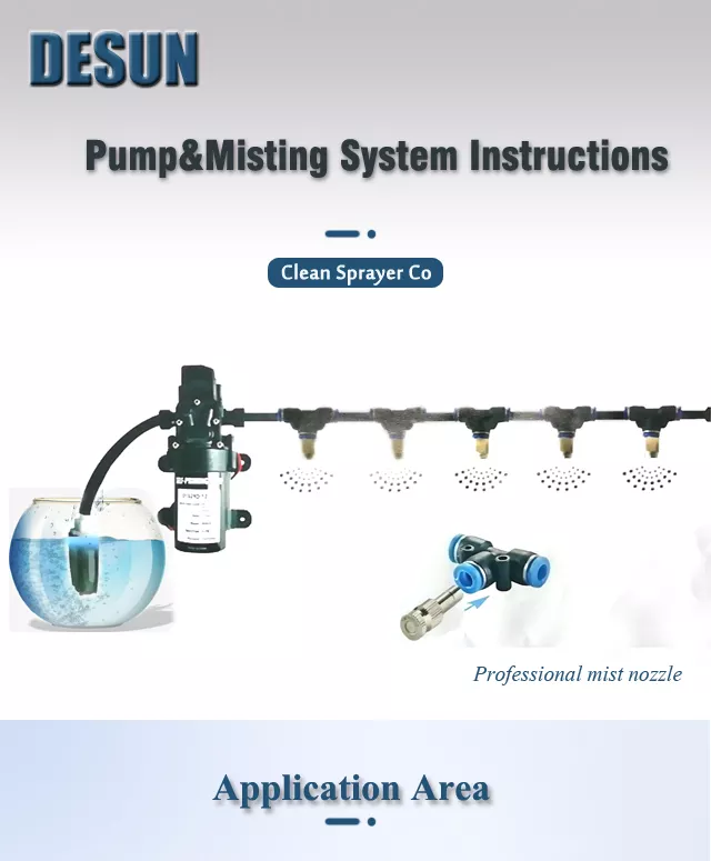 Misting Pump Booster Diaphragm Water Pump Sprayer Kits-2