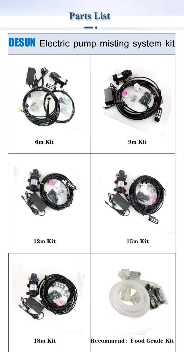 Misting Pump Booster Diaphragm Water Pump Sprayer Kits-4