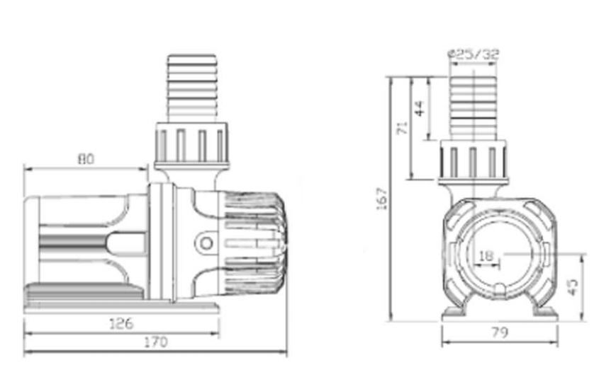 24V BLDC Frequency submersible aquarium pump-2